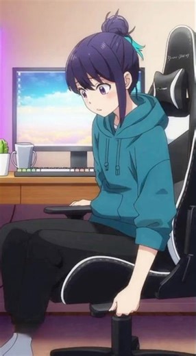 ANIME GIRL KEEPS ADJUSTING HER CHAIR 💀🪑… IT STARTS BOUNCING OUT OF CONTROL