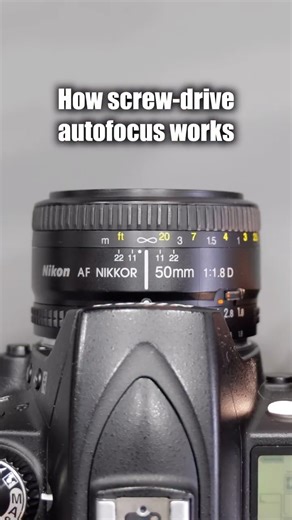 Shuttario | How screw-drive autofocus works on a DSLR camera. Screw-drive autofocus uses a motor inside the camera body to mechanically drive the... | Instagram