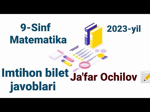 9-sinf matematika imtihon bilet javoblari(1-variant)
