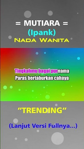 MUTIARA (Ipank) - NADA WANITA // Karaoke Dangdut Koplo 4K Official #mutiara #ipank #virall #fyp