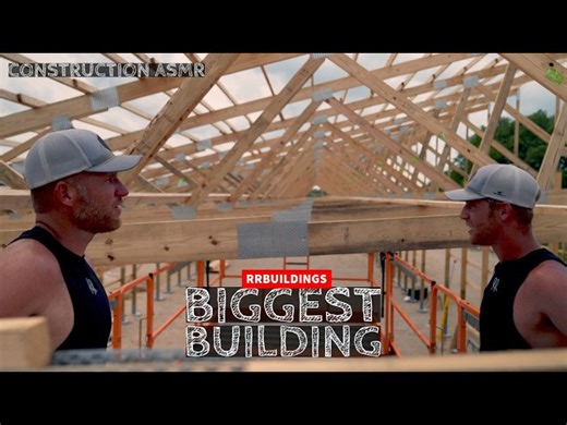Largest Building Truss Installation ASMR