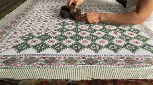 PF Hand Block Printed Cotton Fabric Orange & White Floral Sanganeri Print, Dress Materiel - Etsy