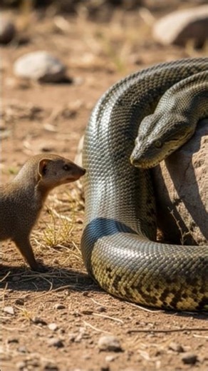 Mongoose Vs Anaconda Fight #DreamScreenAI #1million #anaconda #snake #1million #wildlife #birdofprey