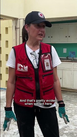 Red Cross teams clean up the Petersfield Health Centre in Jamaica