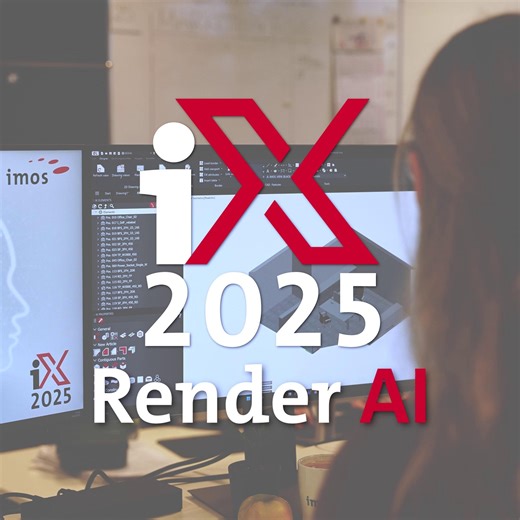 imos AG on Instagram: "New with iX 2025: iX Render AI – Easily & quickly visualize your CAD designs! Imagine turning your CAD designs into vibrant, photorealistic images within seconds. With iX Render AI, the new feature in iX 2025, this becomes reality! You’re working on a design, and with just one click, the AI transforms your creations into stunning room views. Materials, lighting, perspective – everything is automatically interpreted and perfectly staged. The AI even adds matching decoration
