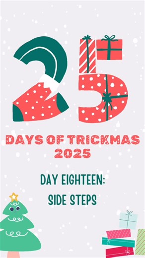 Emily Anderson, CPDT-KA on Instagram: "Trickmas 2025 Day Eighteen: Side Steps This is a harder one but so great for body awareness and Rally! It was something we did for Nova’s iliopsoas injury PT. Nova and Ripley have lots of practice with this but always need some warmup time to remember how to move their bodies. Mulder shocked me on this one and did it so nicely on the first try! #fmmtrickmas25"