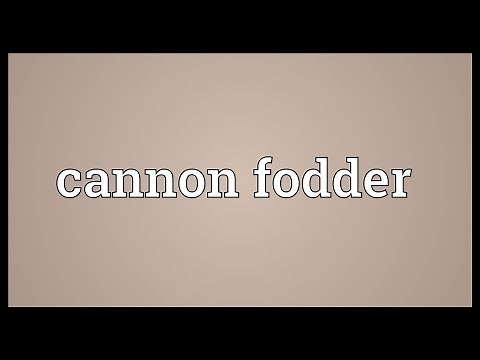 Cannon fodder Meaning