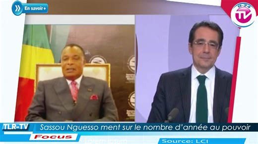 #CONGO-BRAZZAVILLE : SASSOU NGUESSO MENT SUR LE NOMBRE D’ANNEES AU POUVOIR. Par gêne ou par honte le despote Denis Sassou Nguesso ne sait plus combien d’année est-il au pouvoir, il parle de 30 ans peut-être alors qu’il y est depuis 40 ans. En rappel, le despote Sassou Guesso accède au pouvoir pour la première fois en 1979 suite à un double coup d’état dont l’assassinat du Président Marien Ngouabi en 1977, qui avait été égorgé en plein jour par les hommes de Sassou Nguesso. Denis Sassou Nguesso e