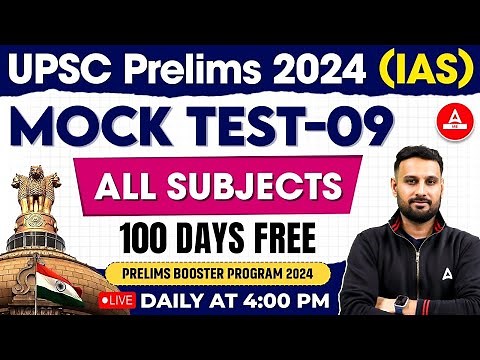 UPSC Prelims 2024 | Full Length Mock Test (All Subjects)| By Ankit Sir | Adda247 IAS #9