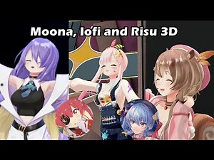 Suisei and Marine React to Moona, Risu and Iofi's 3D Live In Link Your Wish Concert