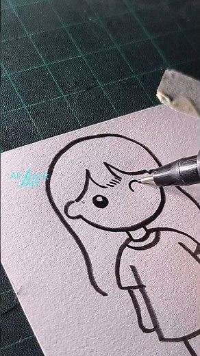 cute girl drawing tutorial