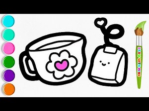 How to Draw a Cute Tea Cup | Easy Drawing for Kids