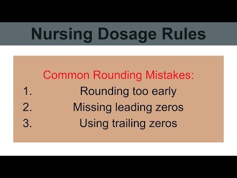 Dosage Calculation Rounding Rules | Nursing School