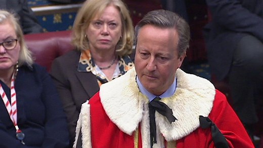 Former PM David Cameron becomes Lord Cameron of Chipping Norton