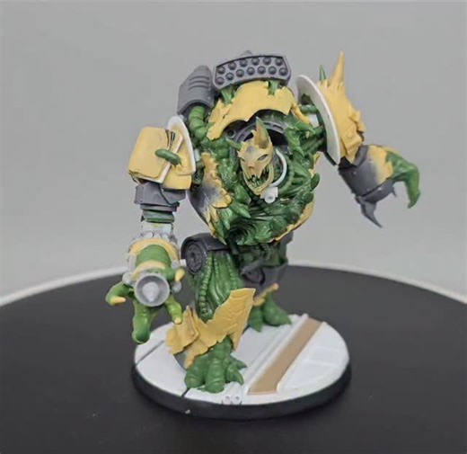 Greg Bell | Finally finished with the Mhara Gal Dreadnaught! I was stalled for a bit debating if I wanted to add more trim details around the armor but... | Instagram