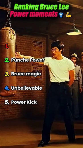 Top 5 Bruce Lee Moments That Prove He Was Superhuman 🤯 #BruceLee #MartialArts #PowerMoments
