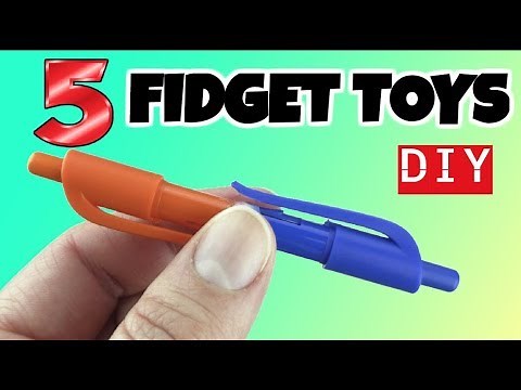 5 EASY DIY FIDGET TOYS - DIY TOYS FOR KIDS TO MAKE USING HOUSEHOLD ITEMS-STRESS RELIEVERS DIYS