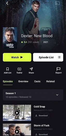 Where can I watch Dexter: New Blood season 1?