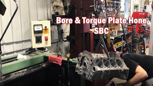 Boring a SBC for a 383 Stroker Build & Installing Press Fit Piston Pins on 402 BBC Connecting Rods