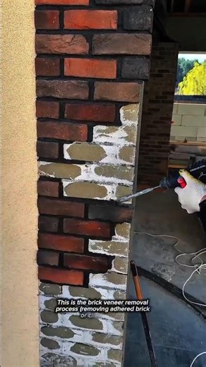 Brick Veneer Removal Using Rotary Hammer
