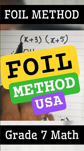 Master the FOIL Method Fast! (x + 3)(x + 5) Explained#maths #shorts