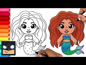How To Draw Ariel | The Little Mermaid - Videos For Kids
