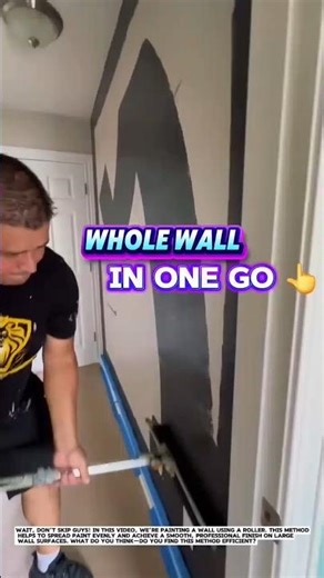Efficient Wall Painting with Roller | Professional Technique for Smooth Results.