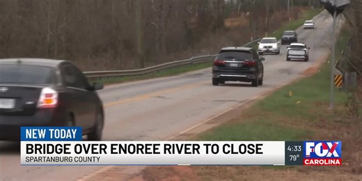 SCDOT: Bridge over Enoree River in Spartanburg Co. closing for repairs