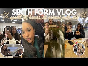 BRTISH SIXTHFORM VLOG|12 HOUR school day,grwm,studying and open evening