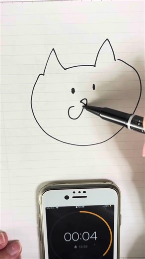 10 sec Cat Drawing ASMR✏️