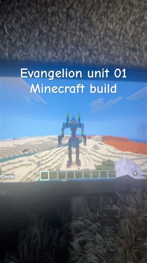 I made EVA-01 in Minecraft! #shorts #evangelion #minecraft