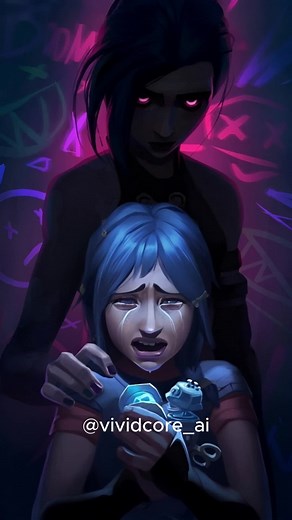 From broken to unstoppable. #arcane #jinx #arcaneedit #fypp #aivideos #fyppp #vividcore_ai #jinxedit #arcaneleagueoflegends #arcanecosplay #jinxarcane #viral_video