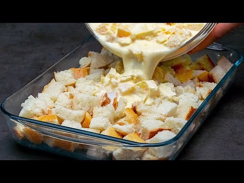 Je fais ce gâteau avec du pain ! Une recette rapide, pour tous les jours !