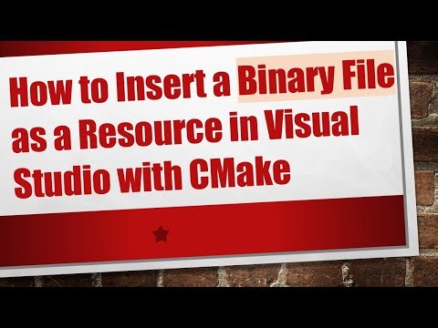 How to Insert a Binary File as a Resource in Visual Studio with CMake
