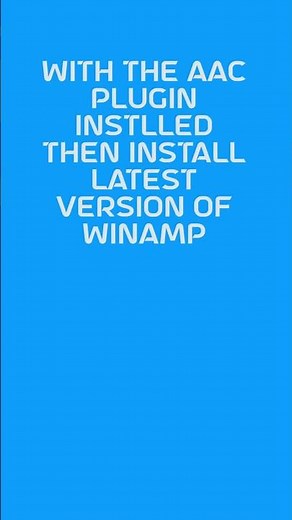MP3 and AAC Plugin For Winamp Problem Solved