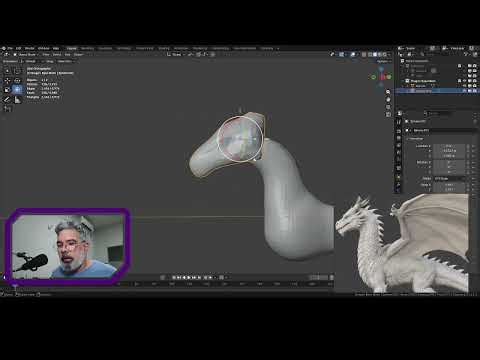 White Dragon – Base Mesh (Low Poly) | 3D Modeling from Scratch 🐉