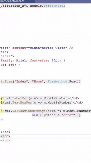 Mobile Number Validation in ASP.Net MVC