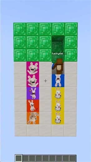 Vertical RABBID Invasion in Minecraft