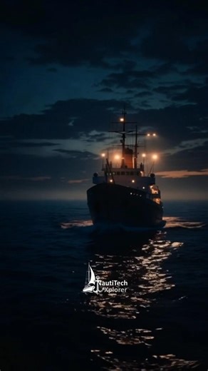 Even in darkness, technology keeps ships safe at sea.🌊🚢#ShipSafety #AIS #Radar #NavigationLights