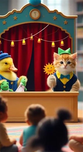 Little Duckling and Kitten Puppet Show Delight Young Audience