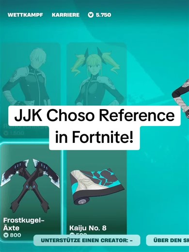 We got a Choso Reference in Fortnite #fortnite #fortnitetiktok #jjk