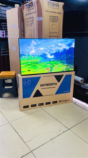 Skyworth 43″ 43E3500G Google Frameless Tv Key Features, Skyworth 43″ 43E3500G Google Frameless Tv Features and price in Kenya Resolution 1920 x 1080 Screen Size 43 inch Brightness 300nit Dynamic Contrast 1200:1 Response Time 6.5ms OSD Language English Android TV Google Play Store Netflix, Showmax, DSTV Now Available Voice Search Bluetooth DVB-T2 HDMI Ports USB Port Optical Port Av Inputs Infinity Screen #skyworth 43#kenyantiktok🇰🇪 #nairobitiktokers