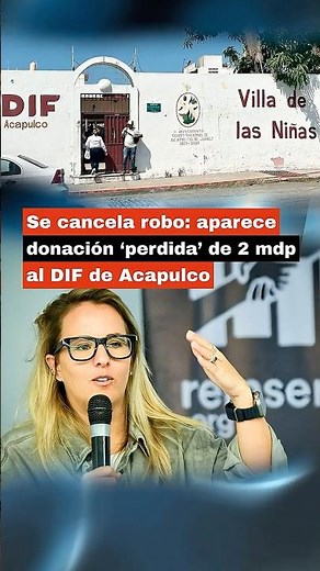 Theft called off: 'Lost' donation of 2 million pesos to Acapulco's DIF reappears