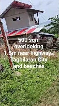 500 sqm for sale overlooking to the sea, highway and near Tagbilaran City, Bohol Philippines 1.5m