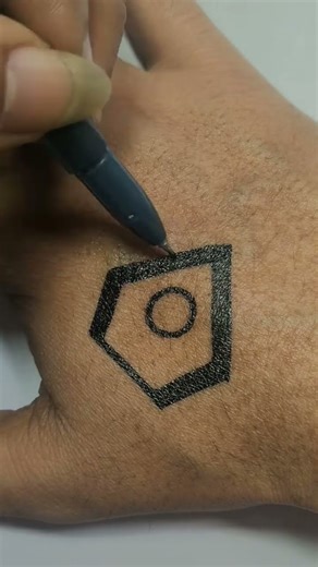 how to draw tattoo on hand | DIY | pen tattoo art #shortsfeed #shorts #trending #vairl #ytshorts