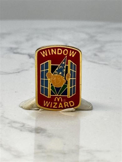 Vintage Mcdonalds Window Wizard Enamel Pin: Red Gold - 1990s Promo Accessory - Etsy