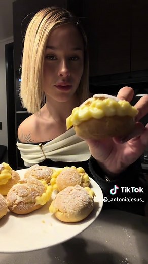 Bignè alla crema receta fácil — Masa choux y crema pastelera