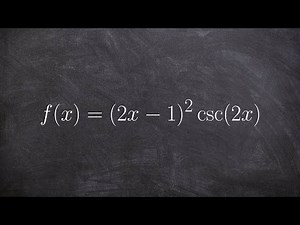 Take the derivative using the product rule and chain rule