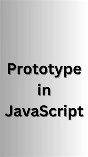 JavaScript Prototype Explained in 30 Seconds 🔥 #JavaScript#JavaScriptPrototype