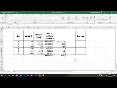 ABC-Analyse in Excel umgesetzt